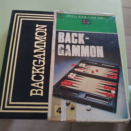 Backgammon travel vintage used, Epoch Book Game Series 1977