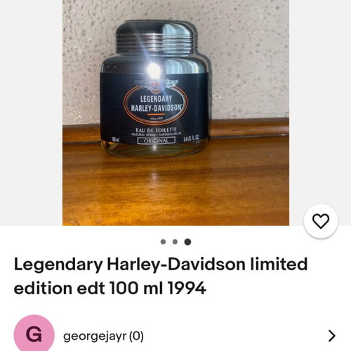 Legendary Harley-Davidson Eau De Toilette 100ml Used Authentic