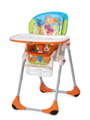 Chicco Polly 2 in 1 Baby Highchair like new, blue color