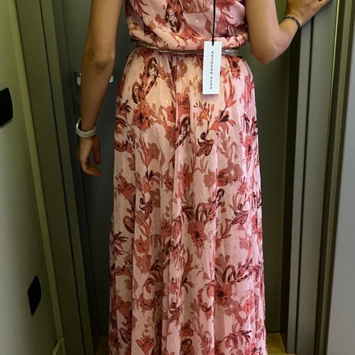 Anna Samouka long evening dress with one shoulder, new, size Small