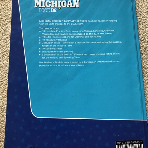 Michigan ECCE B2 10+2 Practice Tests used, 2021 format