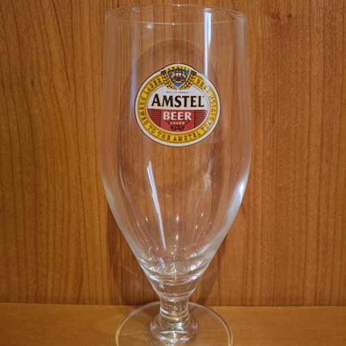 Amstel комплект от 5 стъклени чаши за бира като нови