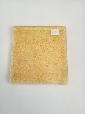 Murano Handblown Glass Coaster 10x10 cm Orange Transparent New