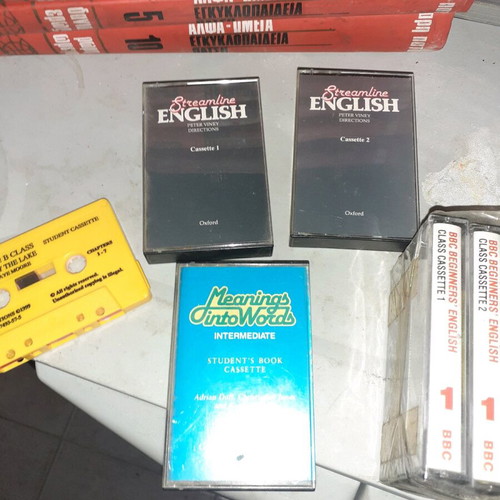 Language learning cassettes new, 6 pieces, English