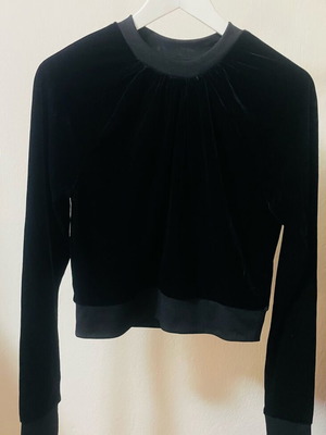 Velvet blouse black, like new, size M