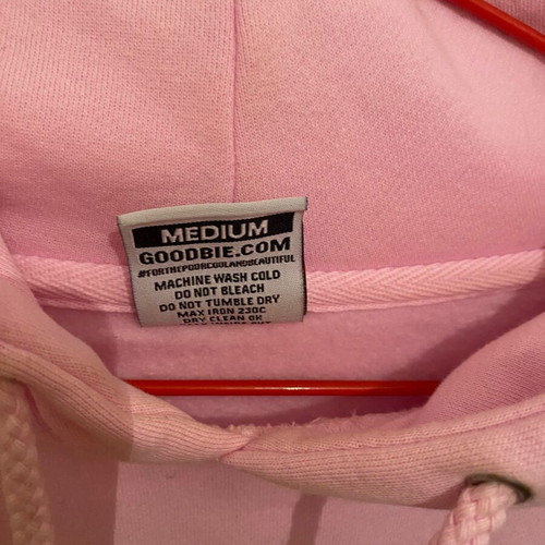Goodbie hoodie authentic like new, pink, size M