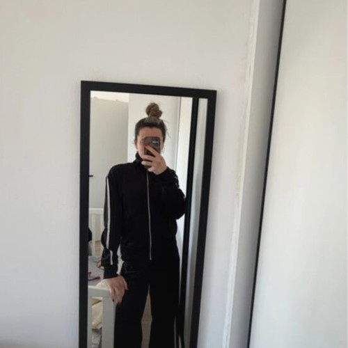 Bershka tracksuit black like new, shiny finish, size M