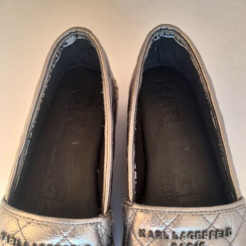 Karl Lagerfeld Paris espadrilles size 40 like new, gunmetal