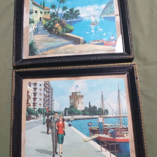 Vintage frames used, set of 2 pieces 21×27 cm