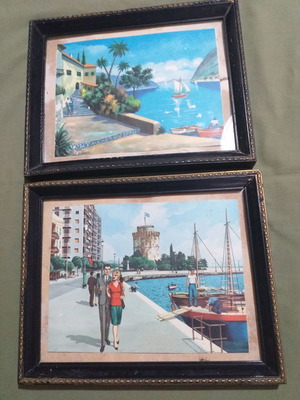 Vintage καδράκια μεταχειρισμένα, σετ 2 τεμαχίων 21×27 εκ.