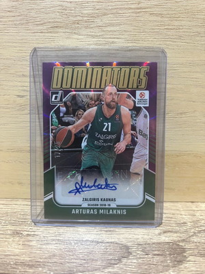 2024-25 Panini Euroleague Donruss Arturas Milaknis Autograph Card new