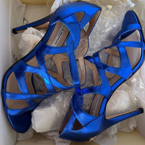 L.K. Bennett London pumps like new, metallic blue