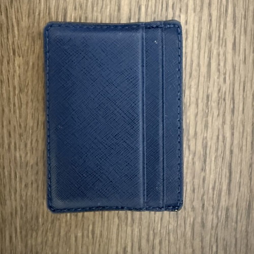 Michael Kors card holder navy blue used with gold