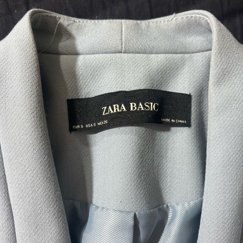 Zara Basic mid-length turquoise jacket like new, size S