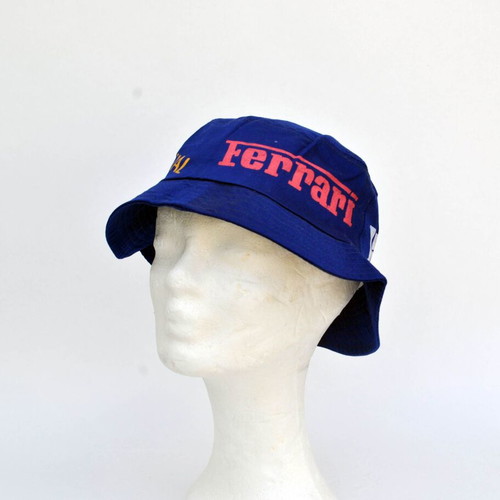 Ferrari bucket hat blue like new with large logo