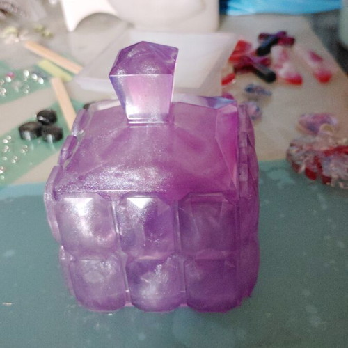 Jewelry storage jar new lilac pearl