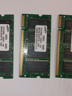 SO-DIMM DDR Samsung PC2700S 3x256MB used laptop RAM