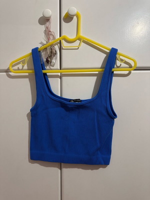 Zara royal blue tank top used, size S