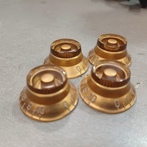Set of 4 guitar potentiometer knobs gold color new