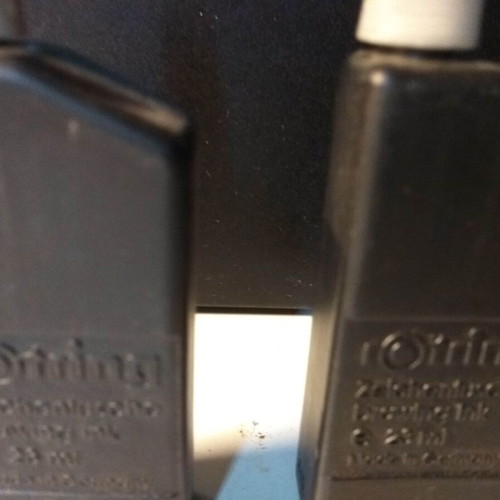 Rotring drawing ink used, 2 pieces, black