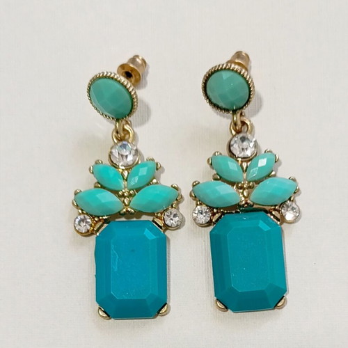 Antique stud earrings new, colorful steel design