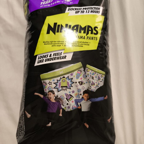 Ninjamas Pyjama Pants pampers sealed pack of 9 for 8–12 years