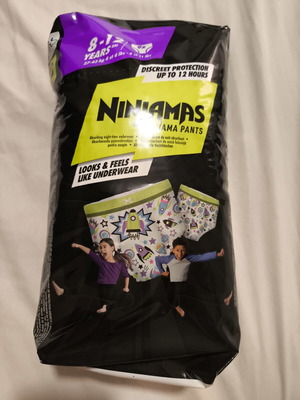 Ninjamas Pyjama Pants pampers sealed pack of 9 for 8–12 years
