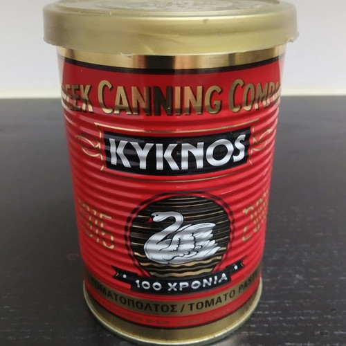 Kyknos tomato paste collectible used packaging 100 years (2015)