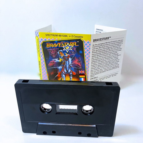 BraveStarr 1987 Spectrum cassette used, complete in box with manual