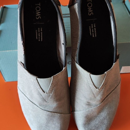 TOMS Classic casual shoes, Frost Grey Chambray, size 45