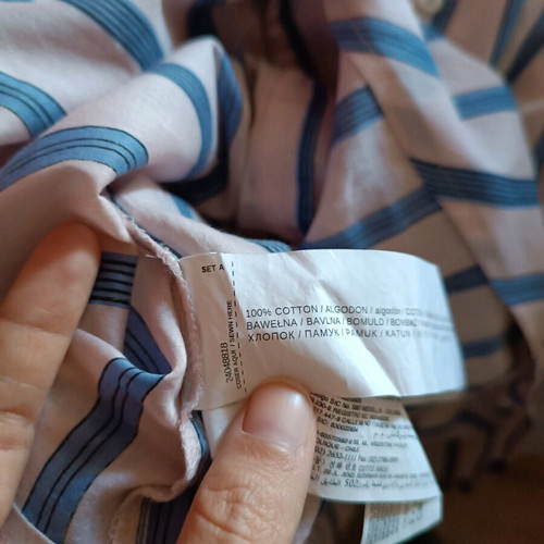 Long striped Mango shirt new, size S, pink and blue