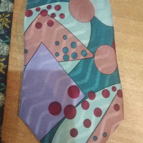 Men's ties used, set of 3 with youthful patterns