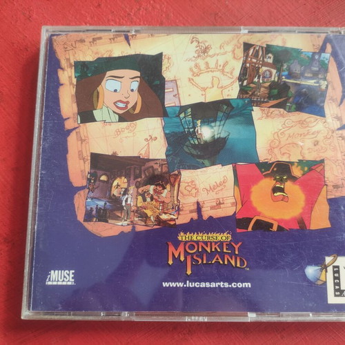 The Curse of The Monkey Island PC game CD used, 2 CDs with jewel case