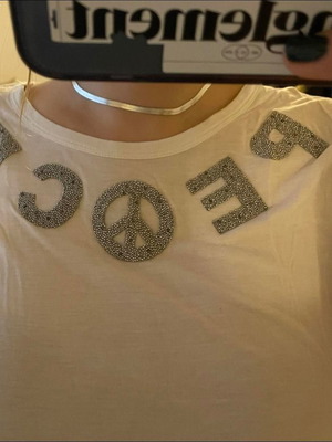 T-shirt Zara used, small, with design, white