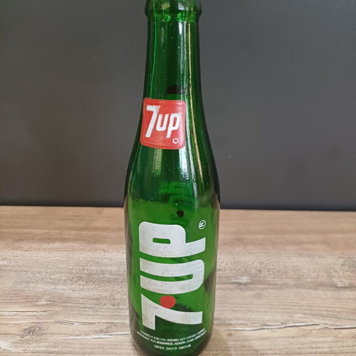 7UP soda bottle used, 250ml, Greek bottling