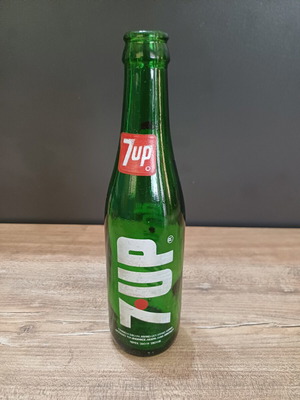 7UP soda bottle used, 250ml, Greek bottling
