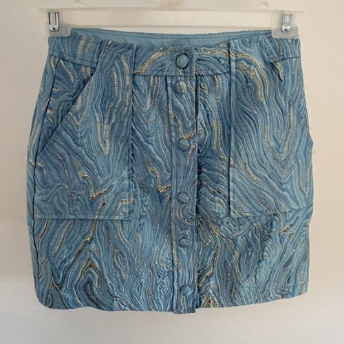 Yas Mini Skirt Like New, Gold, Size XS