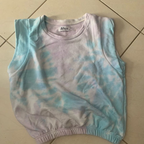 Colorful sleeveless tracksuit like new, size M
