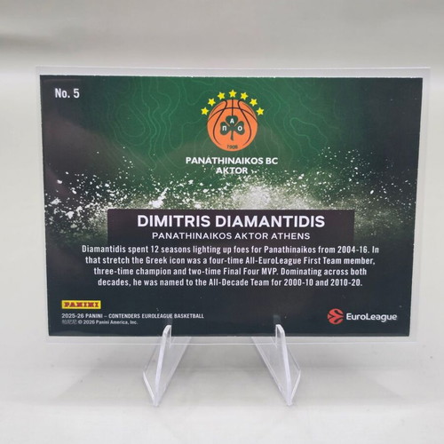 Dimitris Diamantidis Legend insert card Panini Contenders EuroLeague 2025-26