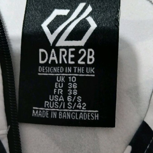 Dare 2b women's blouse like new, black and white, size S