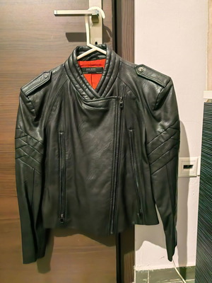 Γυναικείο biker jacket ZARA δερματίνη μεταχειρισμένο no. XL μαύρο