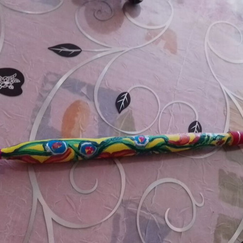 Hand-painted acrylic spindle