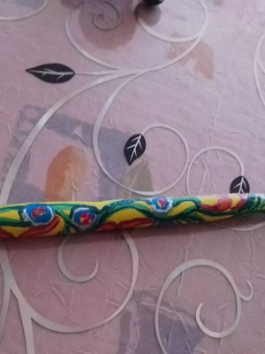 Hand-painted acrylic spindle