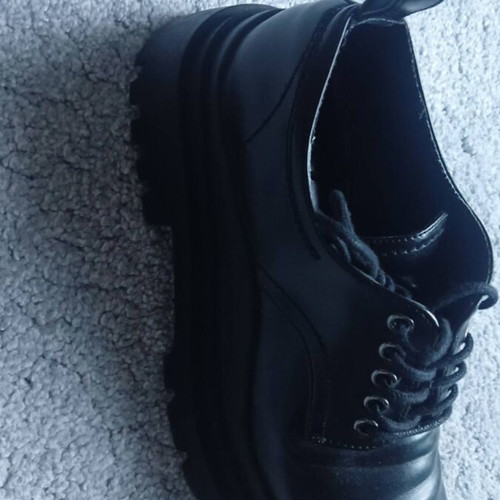 Zara black chunky loafers oxford shoes like new, size 39