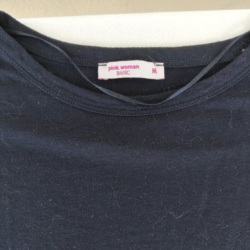 Pink Woman t-shirt size M like new, black with 3/4 sleeve
