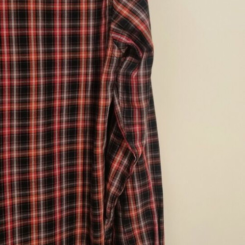 Canda men's shirt with long sleeves, red and black stripes, size Small, like new