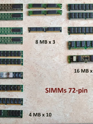 Ram SIMM 72-pin used, pack of 18 modules 144 MB for vintage PC