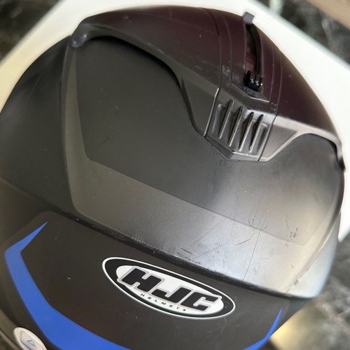 HJC IS 17 helmet used with leather fabric and scratches