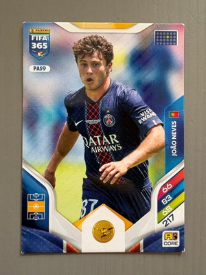 Joao Neves Paris St Germain PAS9 Panini FIFA Adrenalyn 365 2025-26 used card