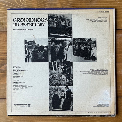 Groundhogs Blues Obituary vinyl record
